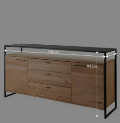 Wohnen Sideboards<Industrial Sideboard aus Wildeiche Massivholz - Manarola