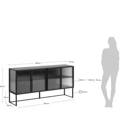 Wohnen Sideboards<Industrial Sideboard aus Glas - Folio