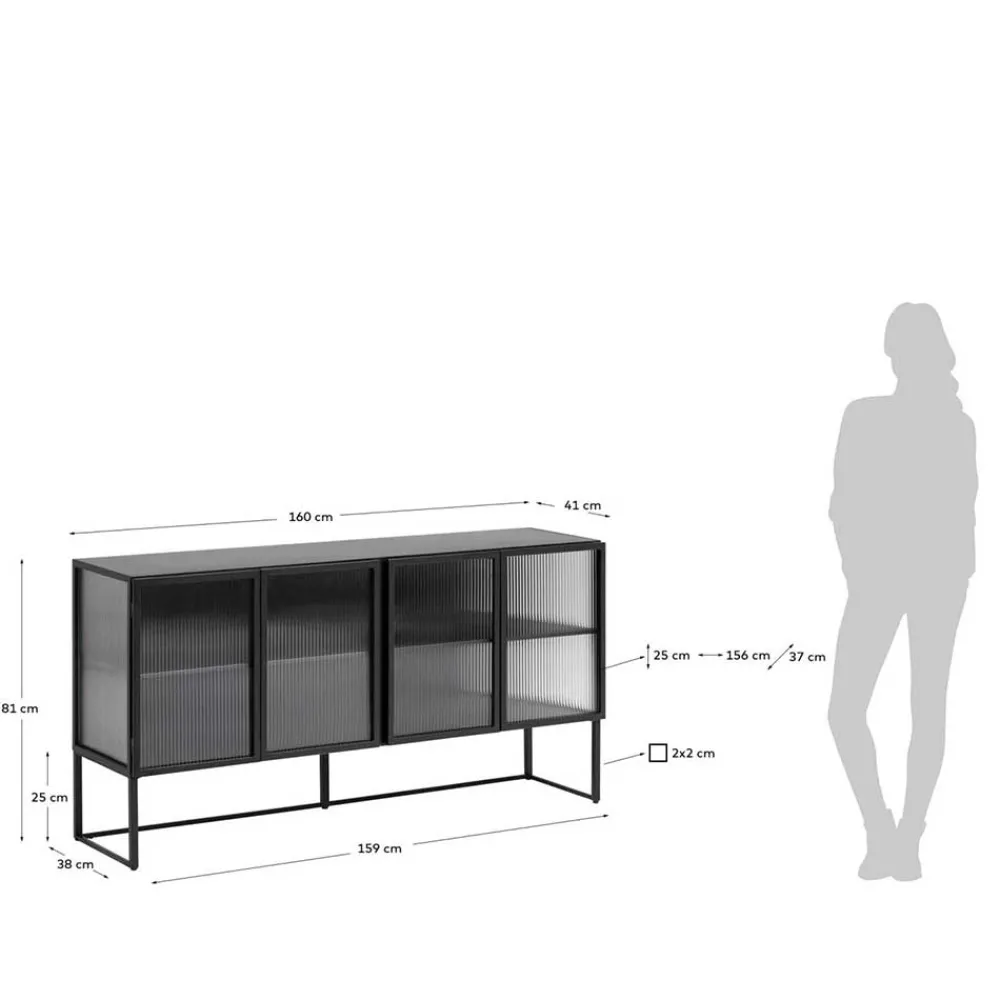 Wohnen Sideboards<Industrial Sideboard aus Glas - Folio