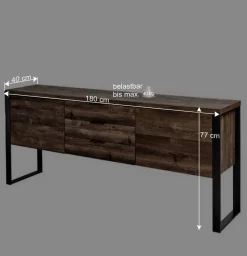 Wohnen Sideboards<Industrial Sideboard mit viel Bodenfreiheit - Srecla