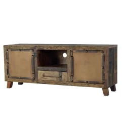Wohnen Tv & Hifi-Möbel|Lowboards<Industrial TV Kommode aus Altholz und Metall - Stock