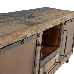 Wohnen Tv & Hifi-Möbel|Lowboards<Industrial TV Kommode aus Altholz und Metall - Stock