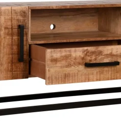 Wohnen Tv & Hifi-Möbel|Lowboards<Industrial TV Lowboard aus Mangobaum - Schanow
