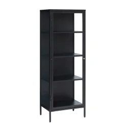 Wohnen Vitrinen<Industrial Vitrine aus Metall in Schwarz - Sitra
