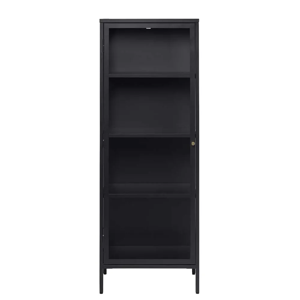 Wohnen Vitrinen<Industrial Vitrine aus Metall in Schwarz - Sitra