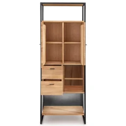 Wohnen Vitrinen<Industrial Wohnzimmerschrank aus Wildeiche Massivholz - Manarola