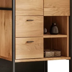 Wohnen Vitrinen<Industrial Wohnzimmerschrank aus Wildeiche Massivholz - Manarola