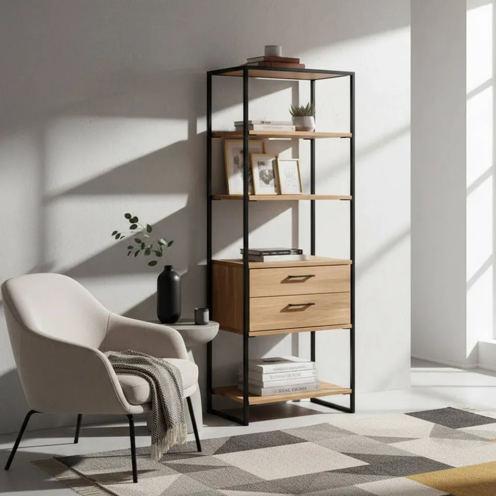 Wohnen Regale<Industrial-Design-Regal mit vier offenen Fächern - Ingbo