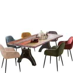 Wohnen Tische<Industrialtisch mit Shabby Chic Altholz - Mutano