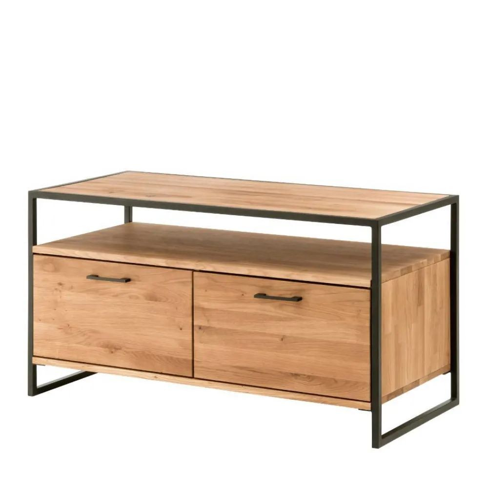 Wohnen Tv & Hifi-Möbel|Lowboards<Industrial-TV-Board aus Wildeiche Massivholz - Ingbo