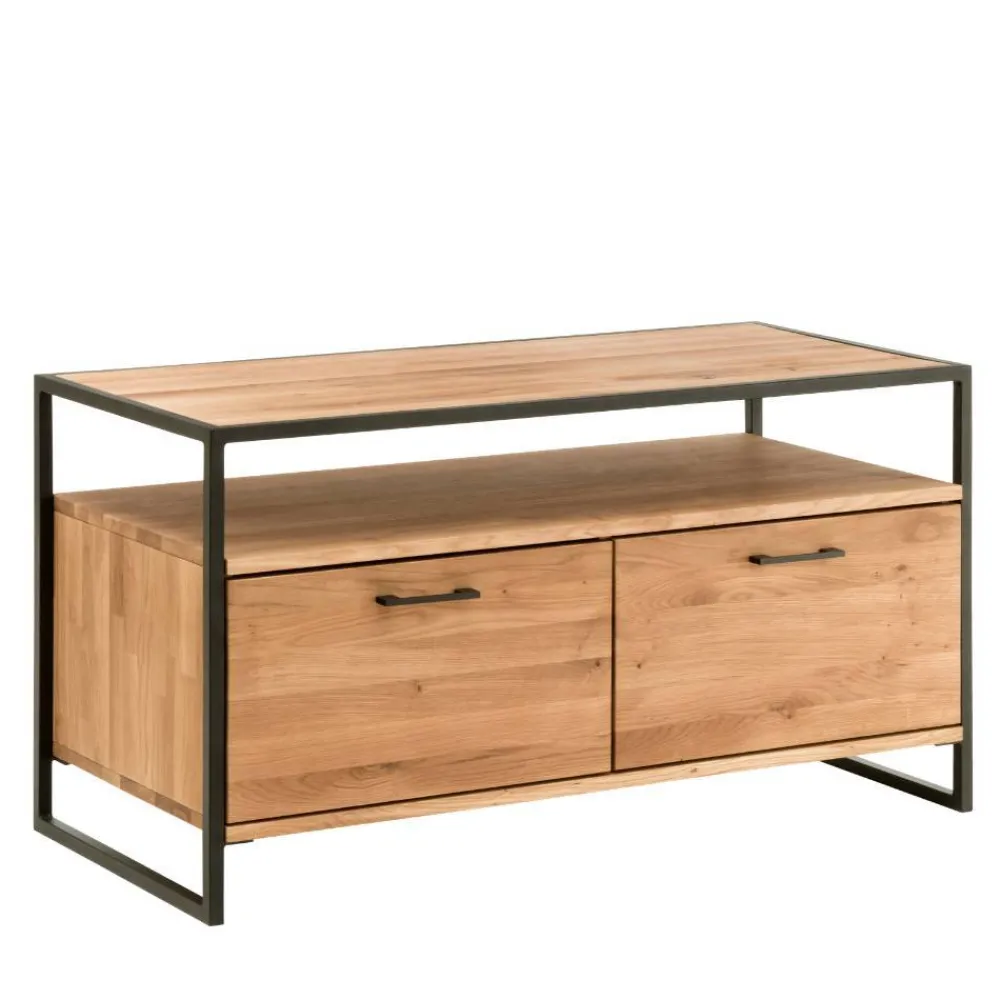Wohnen Tv & Hifi-Möbel|Lowboards<Industrial-TV-Board aus Wildeiche Massivholz - Ingbo