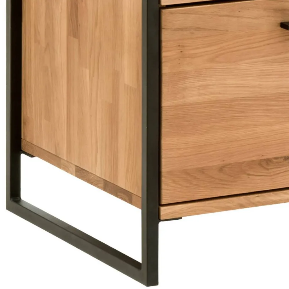 Wohnen Tv & Hifi-Möbel|Lowboards<Industrial-TV-Board aus Wildeiche Massivholz - Ingbo
