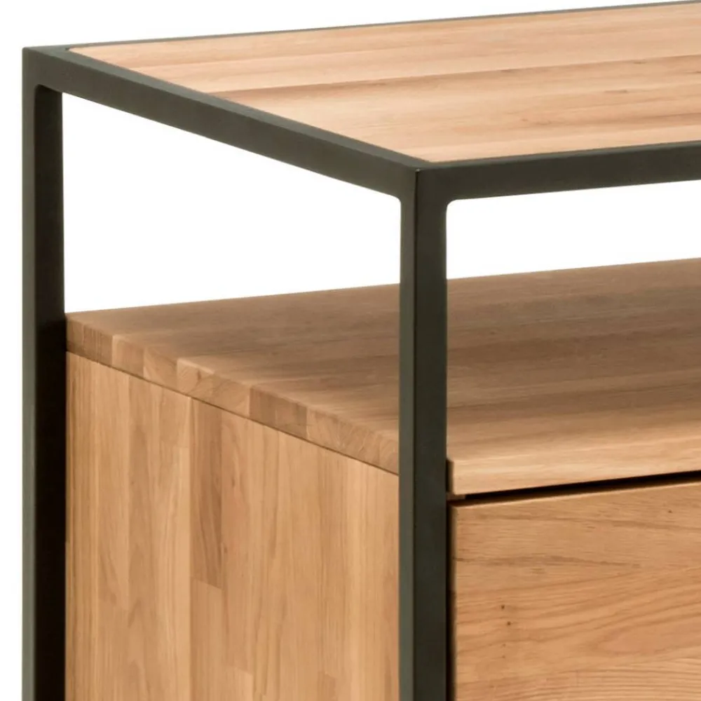 Wohnen Tv & Hifi-Möbel|Lowboards<Industrial-TV-Board aus Wildeiche Massivholz - Ingbo