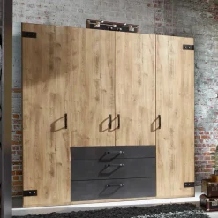 Wohnen Kleiderschränke|Schränke<Industry Kleiderschrank mit 200 cm Breite - Bram