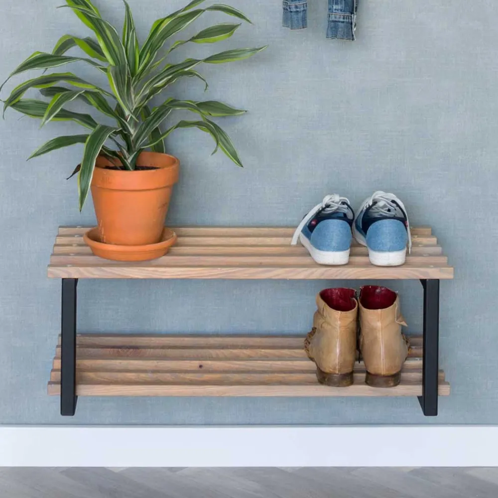 Wohnen Regale<Industry Schuhregal in Schwarz & Natur - Zoccos