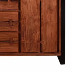 Wohnen Sideboards<Industry Sideboard aus Akazie Cognac Smantana & Metall Schwarz