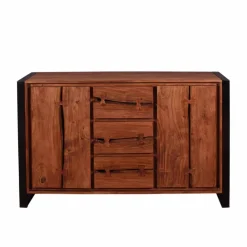 Wohnen Sideboards<Industry Sideboard aus Akazie Cognac Smantana & Metall Schwarz