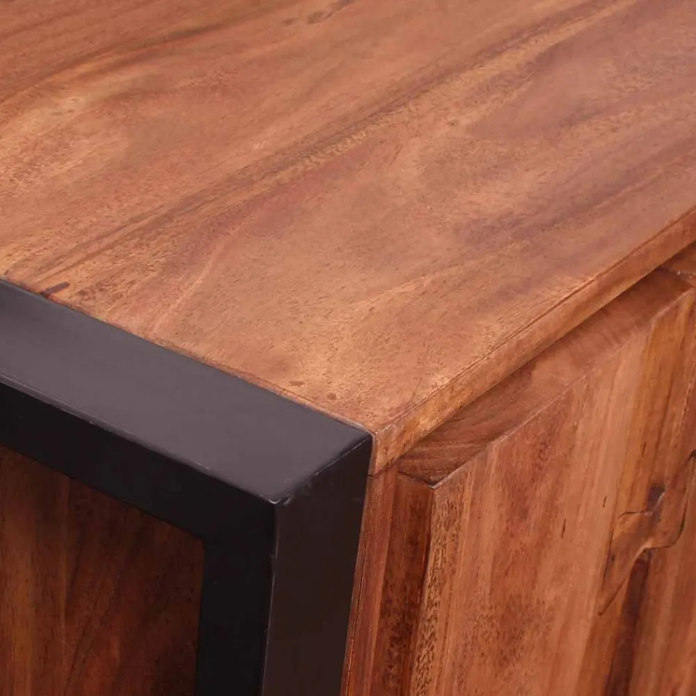 Wohnen Sideboards<Industry Sideboard aus Akazie Cognac Smantana & Metall Schwarz