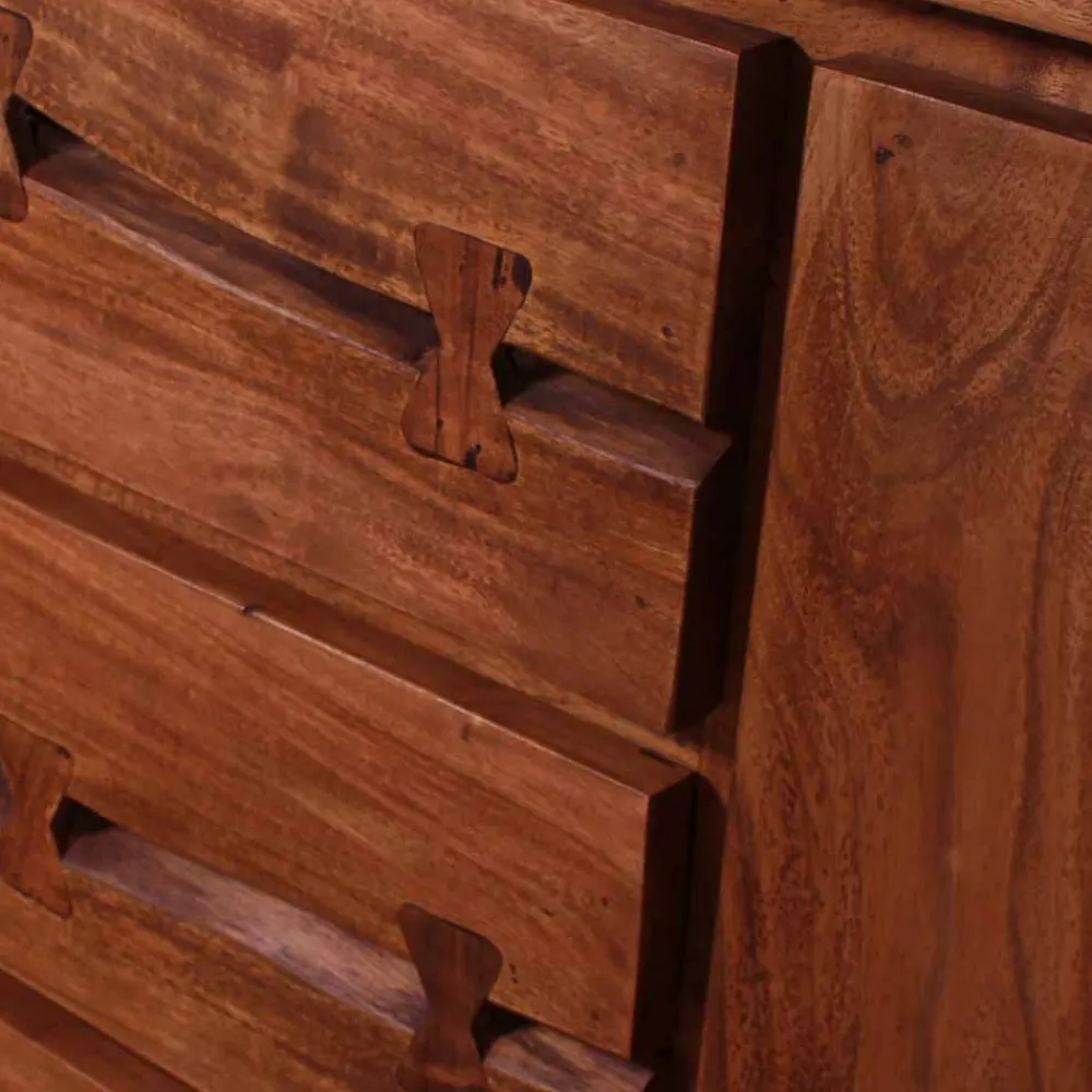 Wohnen Sideboards<Industry Sideboard aus Akazie Cognac Smantana & Metall Schwarz
