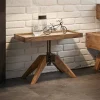Wohnen Kommoden<Industry Style Nachttisch Budelli aus Wildeiche massiv Glas Metall