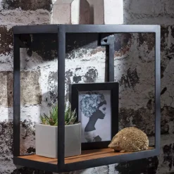 Wohnen Regale<Industry Style Wandregal aus Eisen Schwarz - Charin