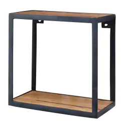 Wohnen Regale<Industry Style Wandregal aus Eisen Schwarz - Charin