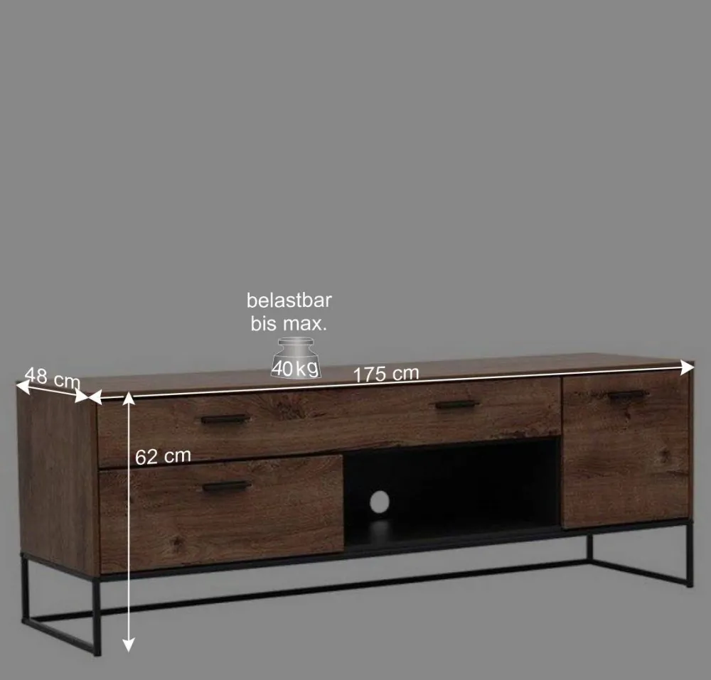 Wohnen Wohnwände<Industry TV Board & Highboard Set - Xindus (zweiteilig)