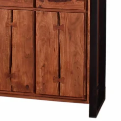 Wohnen Vitrinen|Schränke<Industry Vitrinenschrank Smantana aus Holz Akazie Cognac