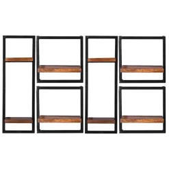 Wohnen Regale<Industry Wandboards aus Altmetall - Mendoza (sechsteilig)