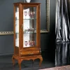 Wohnen Vitrinen<Italienische Vitrine in Nussbaumfarben - Motiz