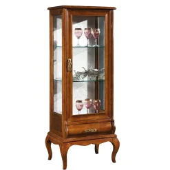 Wohnen Vitrinen<Italienische Vitrine in Nussbaumfarben - Motiz
