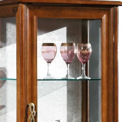Wohnen Vitrinen<Italienische Vitrine in Nussbaumfarben - Motiz