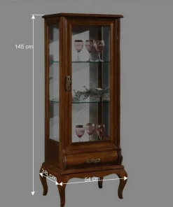 Wohnen Vitrinen<Italienische Vitrine in Nussbaumfarben - Motiz