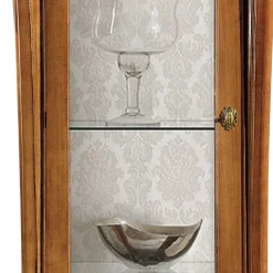 Wohnen Schränke<Italienischer Vitrinenschrank in Nussbaum & Gold - Carlenna