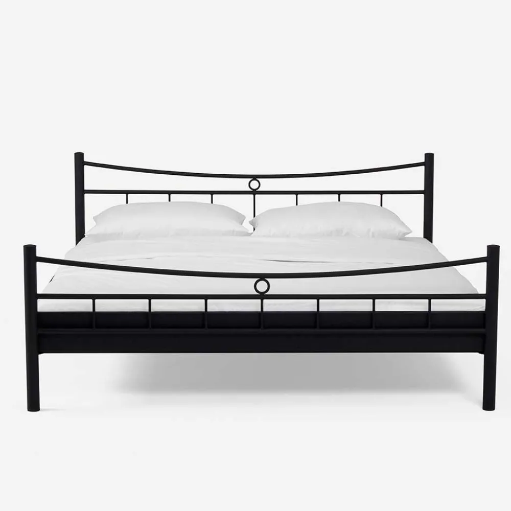 Wohnen Betten<Jugendbett Lioberta aus schwarzem Metall (zweiteilig)