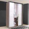 Wohnen Kleiderschränke|Schränke<Jugendzimmer Kleiderschrank mit Spiegel & Glas Weiß - Empresian