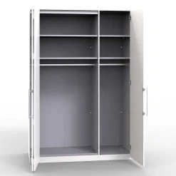 Wohnen Kleiderschränke|Schränke<Jugendzimmer Kleiderschrank mit Spiegel & Glas Weiß - Empresian