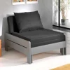 Wohnen Sofas<Jugendzimmer Schlafsessel in Grau & Schwarz - Fortoria
