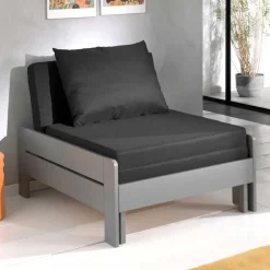 Wohnen Sofas<Jugendzimmer Schlafsessel in Grau & Schwarz - Fortoria