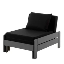 Wohnen Sofas<Jugendzimmer Schlafsessel in Grau & Schwarz - Fortoria