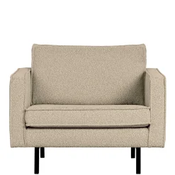 Wohnen Sessel<Kantiger Sessel aus Boucle in Beige - Glamoure