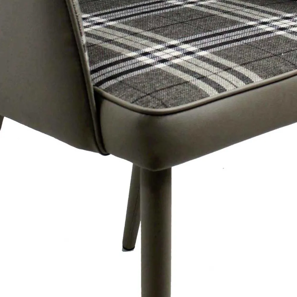 Wohnen Stühle<Karierter Esszimmerstuhl im Retro Stil - Gondama (2er Set)