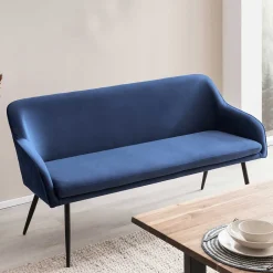 Wohnen Sitzbank<Küchenbank in Blau mit Schwarz - Zarcon