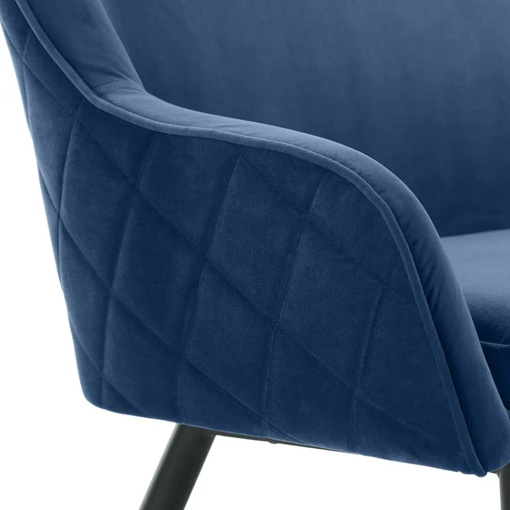 Wohnen Sitzbank<Küchenbank in Blau mit Schwarz - Zarcon