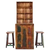 Wohnen Sitzgruppe<Küchenbar ausklappbar im Shabby Chic - Jamaica (dreiteilig)