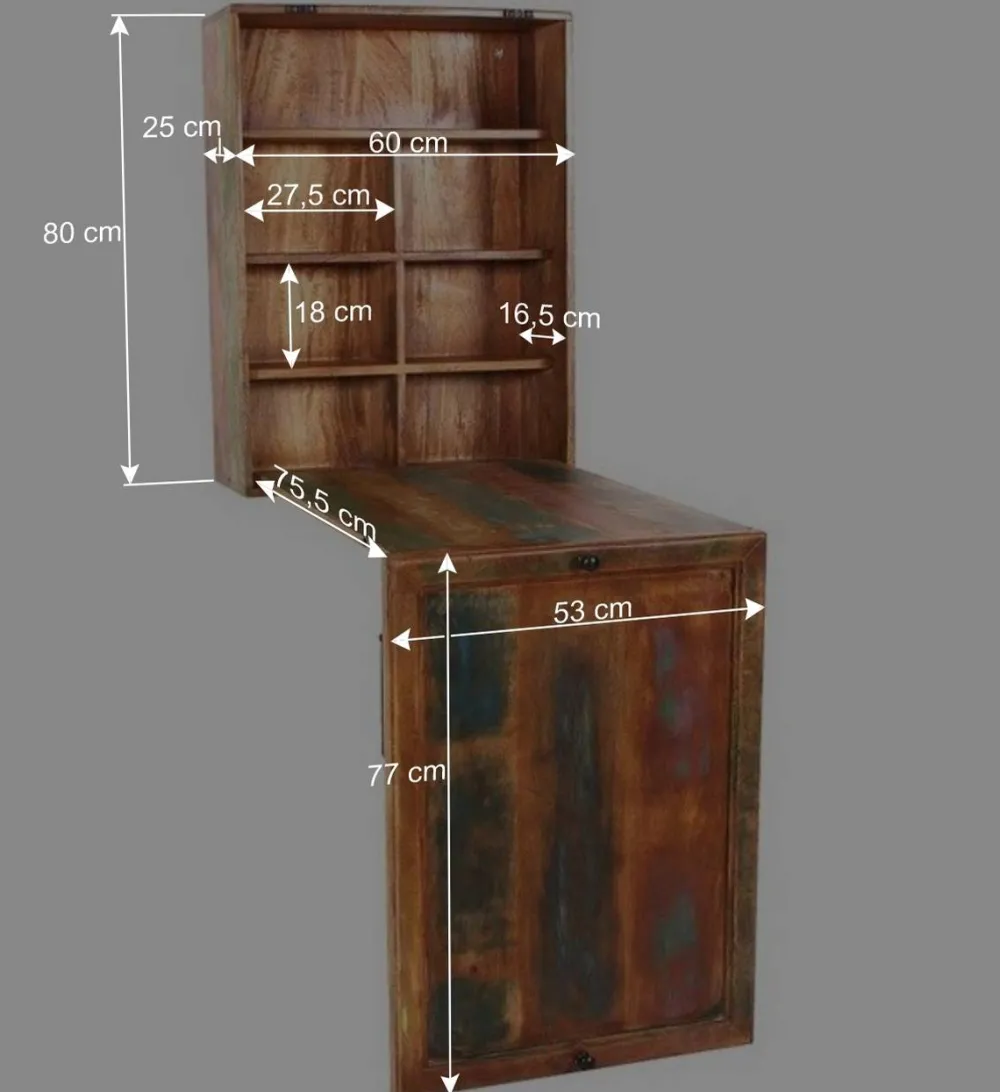 Wohnen Sitzgruppe<Küchenbar ausklappbar im Shabby Chic - Jamaica (dreiteilig)
