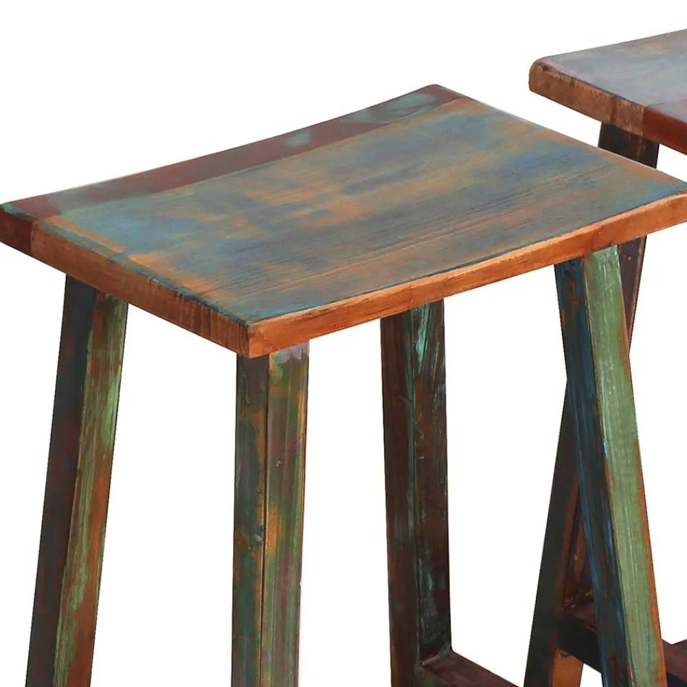 Wohnen Sitzgruppe<Küchenbar ausklappbar im Shabby Chic - Jamaica (dreiteilig)