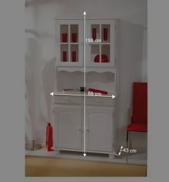 Wohnen Kommoden|Vitrinen<Küchen-Buffetschrank Nanini in Weiß