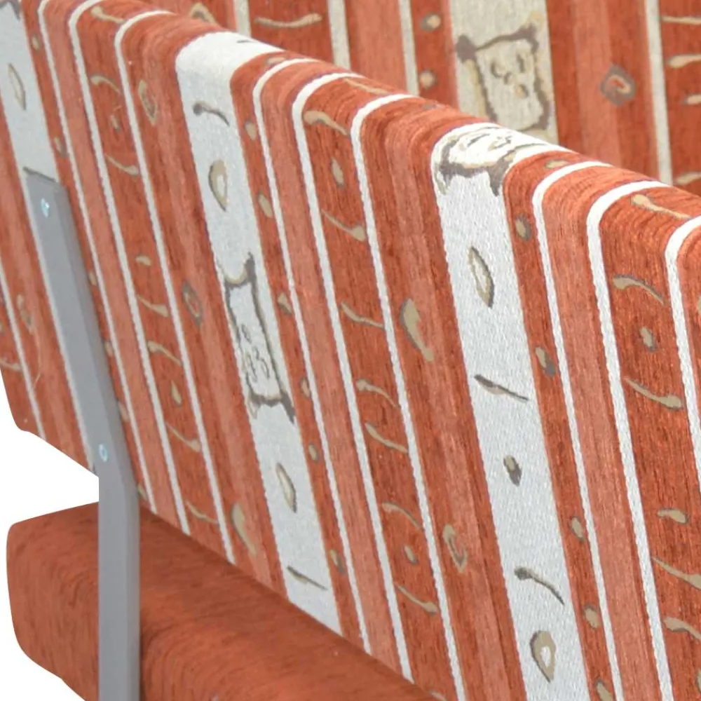 Wohnen Sitzbank<Küchen-Eckbank in Orange und Buche Natur - Nenya