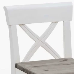 Wohnen Hocker<Küchenhocker Yoan in Weiß Grau